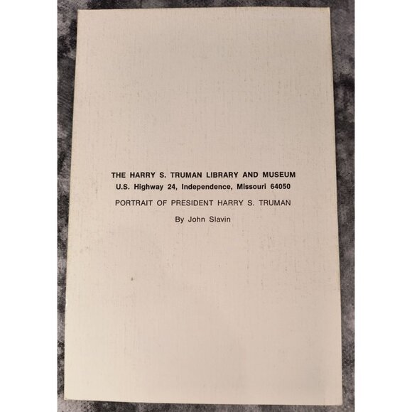 Harry S. Truman 1973 First Day Of Issue Stamp & Portrait Card By John Slavin - Picture 3 of 3